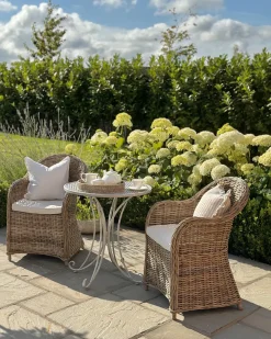 Set di 2 poltrone da giardino con cuscini SUSUA Rattan Naturale
