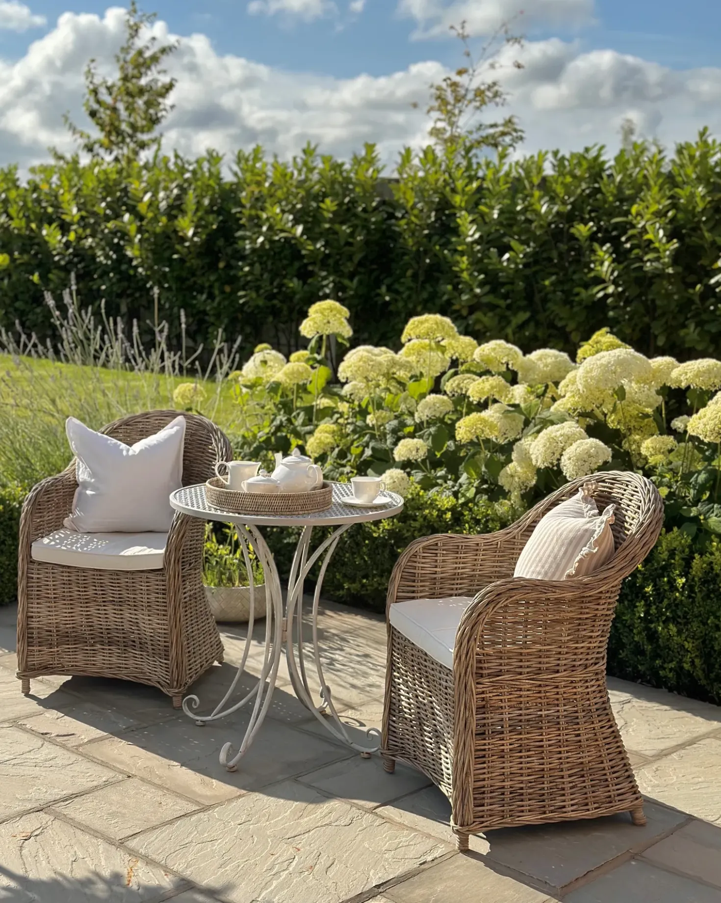 Set di 2 poltrone da giardino con cuscini SUSUA Rattan Naturale
