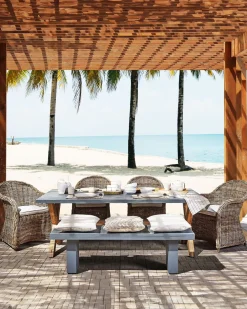 Set di 2 poltrone da giardino con cuscini SUSUA Rattan Naturale