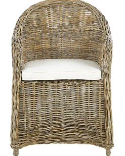 Set di 2 poltrone da giardino con cuscini SUSUA Rattan Naturale
