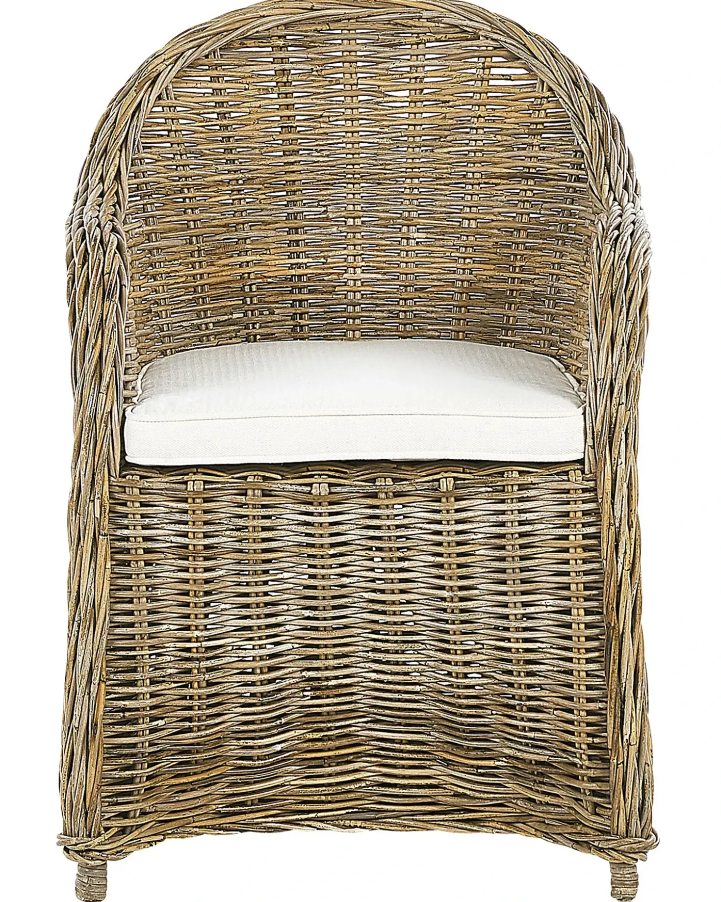 Set di 2 poltrone da giardino con cuscini SUSUA Rattan Naturale