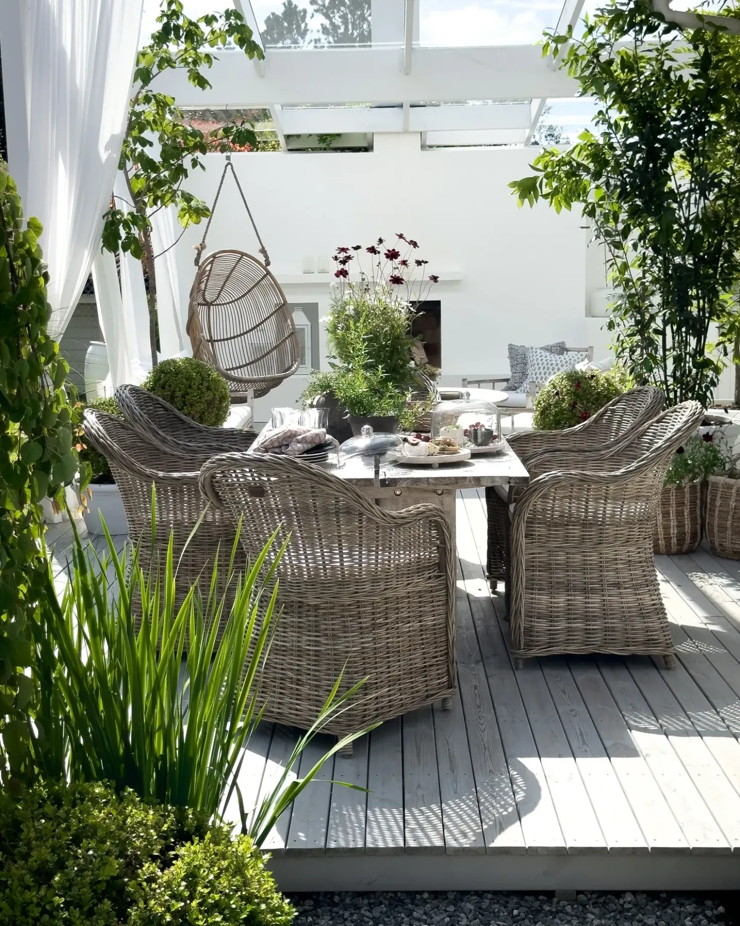 Set di 2 poltrone da giardino con cuscini SUSUA Rattan Naturale