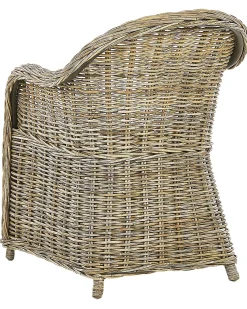 Set di 2 poltrone da giardino con cuscini SUSUA Rattan Naturale