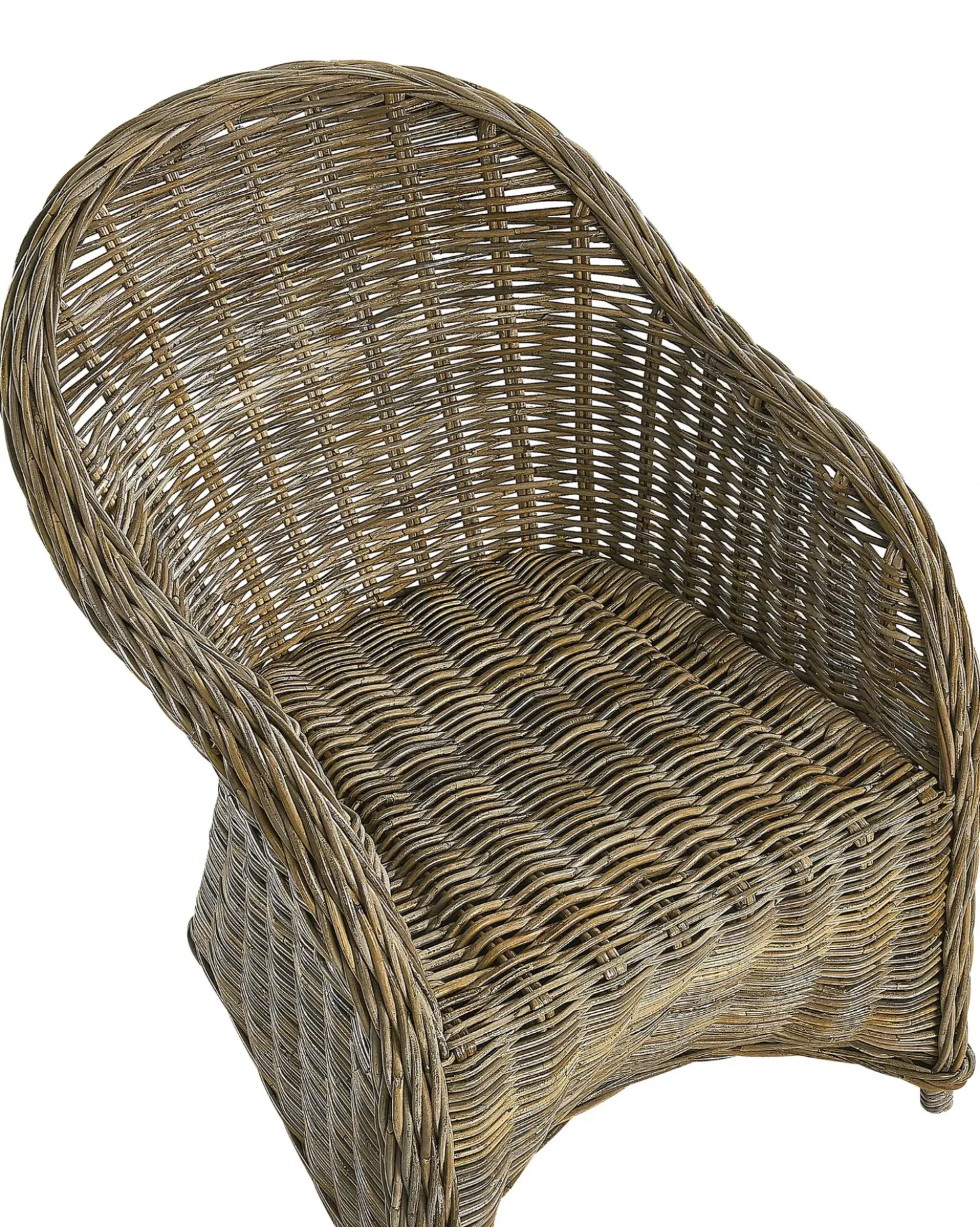 Set di 2 poltrone da giardino con cuscini SUSUA Rattan Naturale