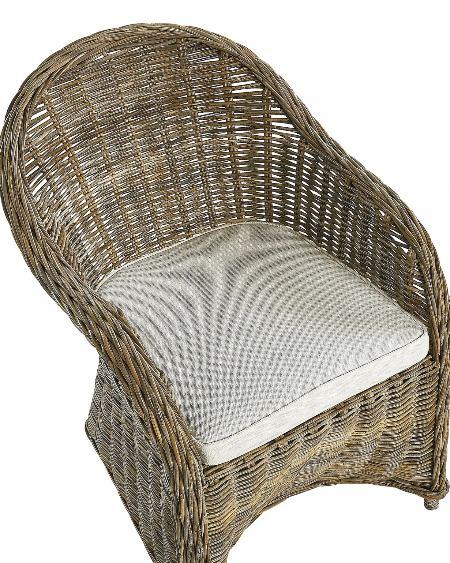Set di 2 poltrone da giardino con cuscini SUSUA Rattan Naturale