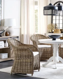 Set di 2 poltrone da giardino con cuscini SUSUA Rattan Naturale