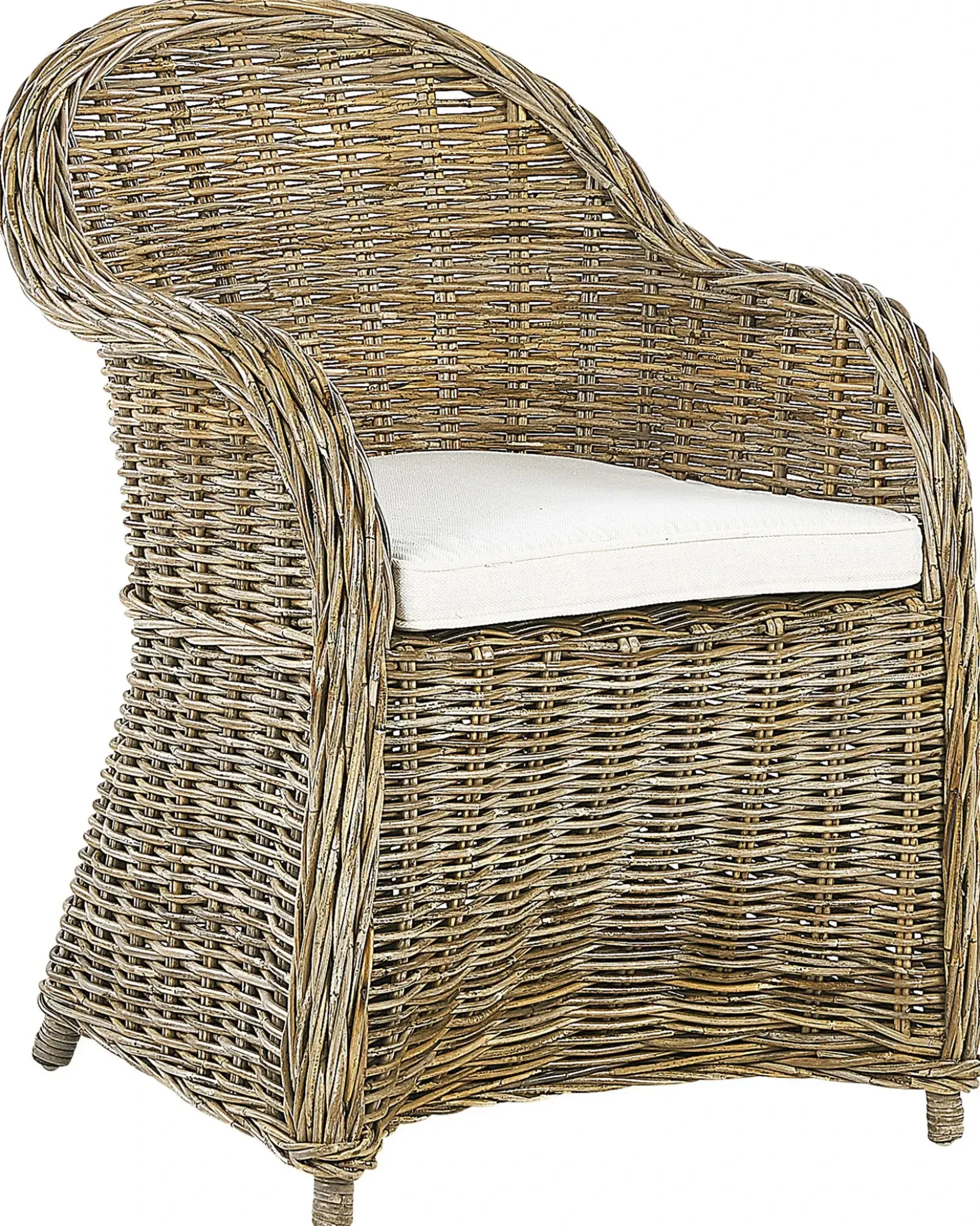 Set di 2 poltrone da giardino con cuscini SUSUA Rattan Naturale