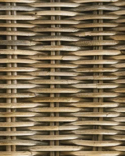 Set di 2 poltrone da giardino con cuscini MAROS Rattan Naturale