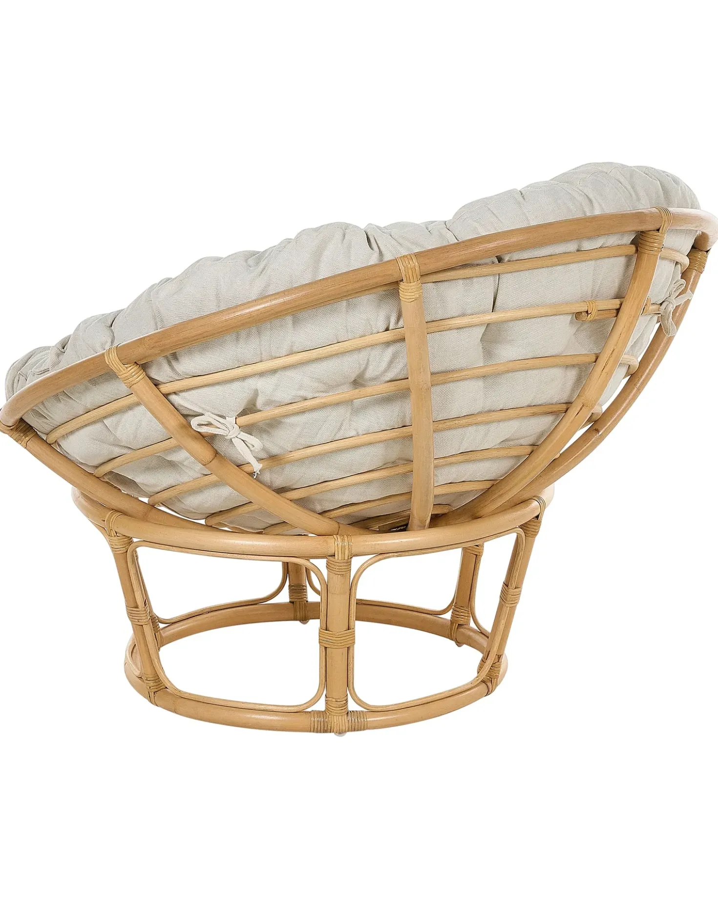 Set di 2 poltrone da giardino con cuscini SALVO Rattan Naturale