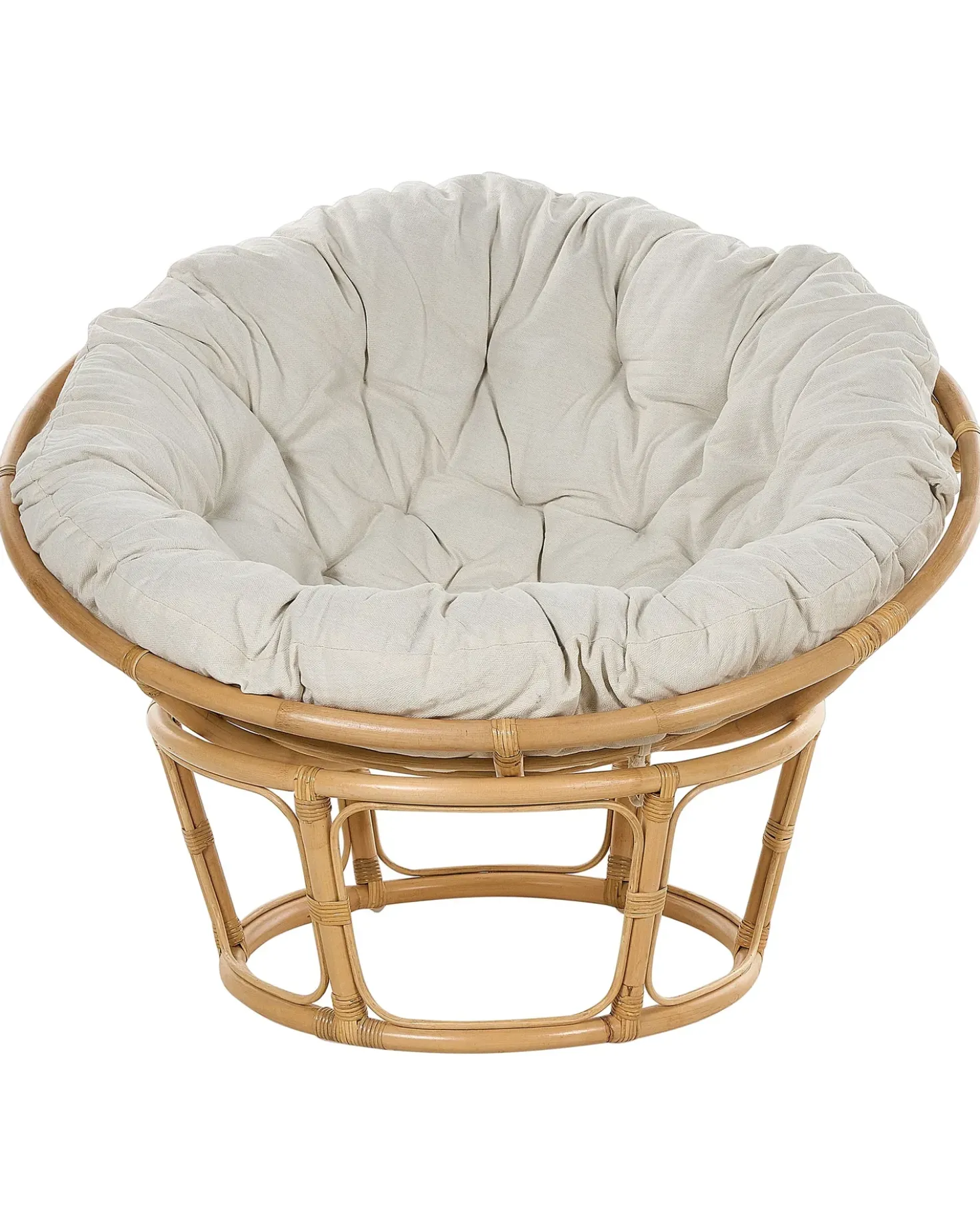 Set di 2 poltrone da giardino con cuscini SALVO Rattan Naturale