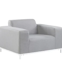 Set di 2 poltrone da giardino ROVIGO Tessuto Grigio chiaro