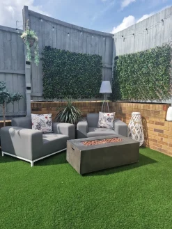 Set di 2 poltrone da giardino ROVIGO Tessuto Grigio chiaro