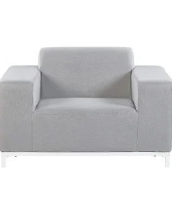 Set di 2 poltrone da giardino ROVIGO Tessuto Grigio chiaro