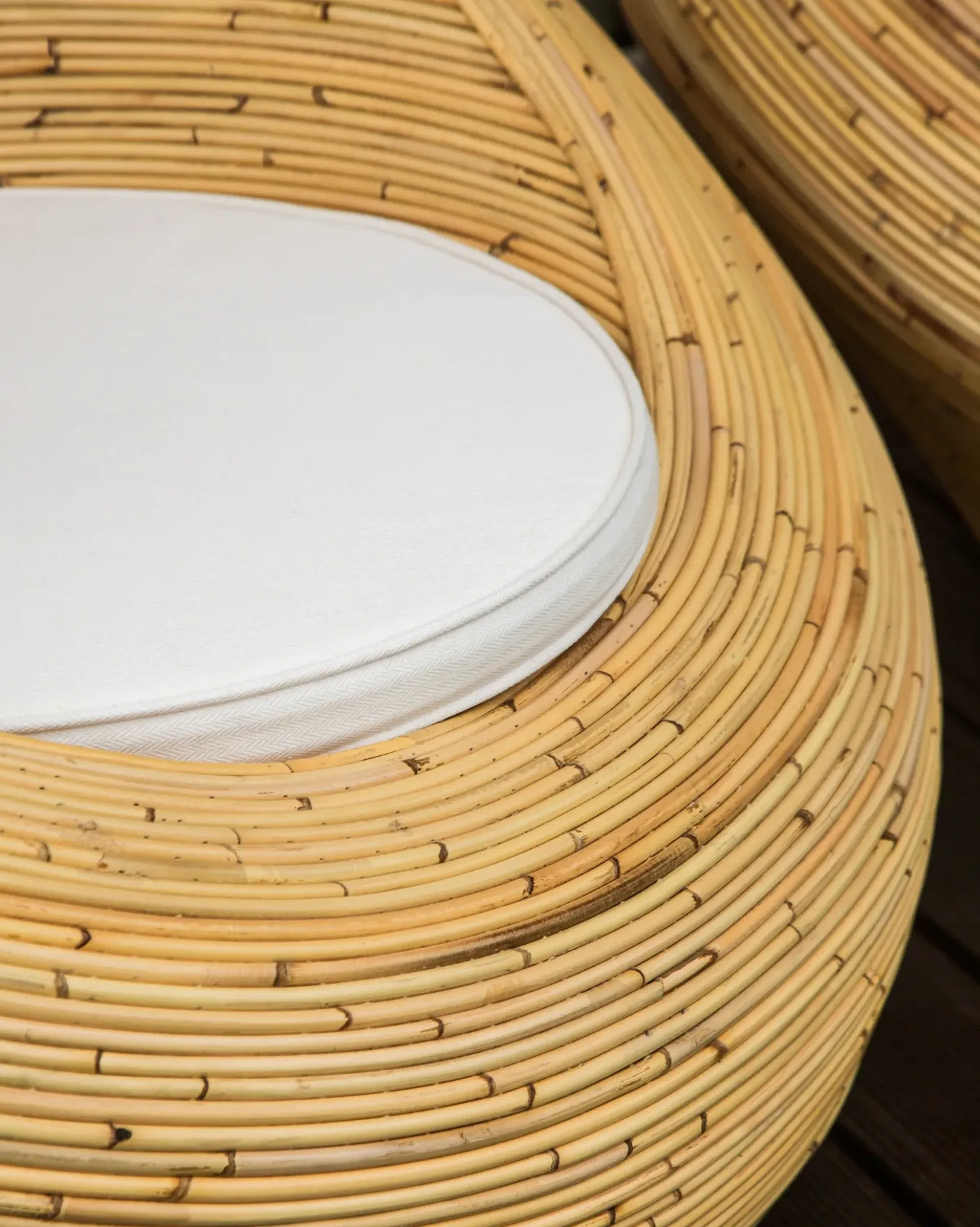 Set di 2 poltrone da giardino MAIORI Rattan Naturale
