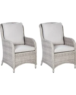 Set di 2 poltrone da giardino CASCAIS Rattan sintetico (PE) Beige
