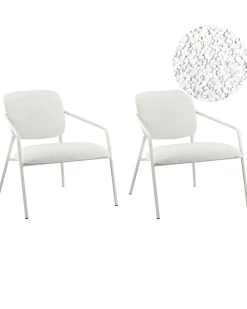 Set di 2 poltrone LOA Tessuto Bianco sporco