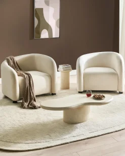 Set di 2 poltrone VELTADA Velluto Bianco sporco