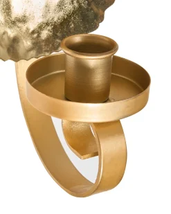 Set di 2 portacandele da parete FEIJO Metallo 44 cm Oro
