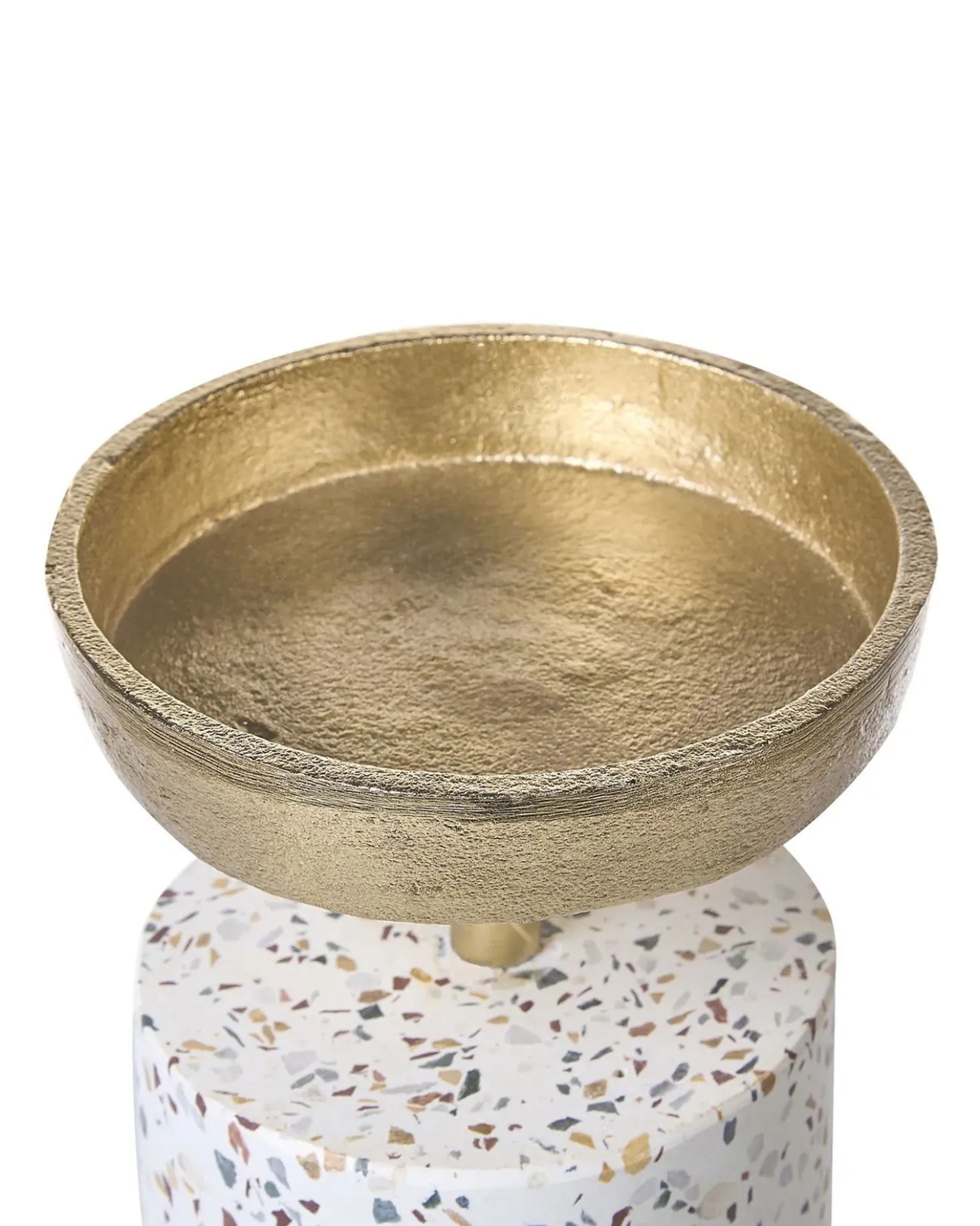 Set di 2 portacandele KAENGAN Pietra 13/24 cm Oro