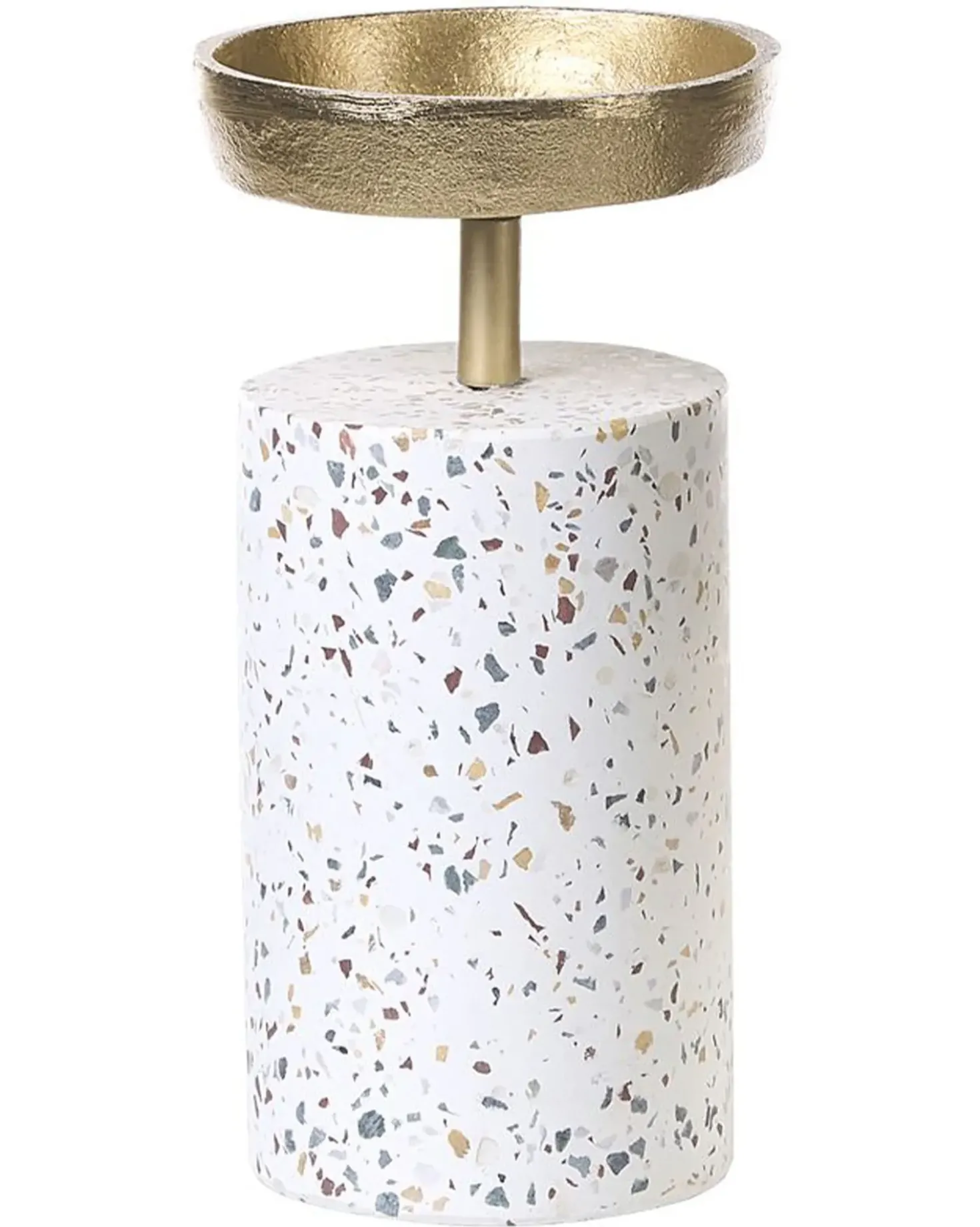 Set di 2 portacandele KAENGAN Pietra 13/24 cm Oro