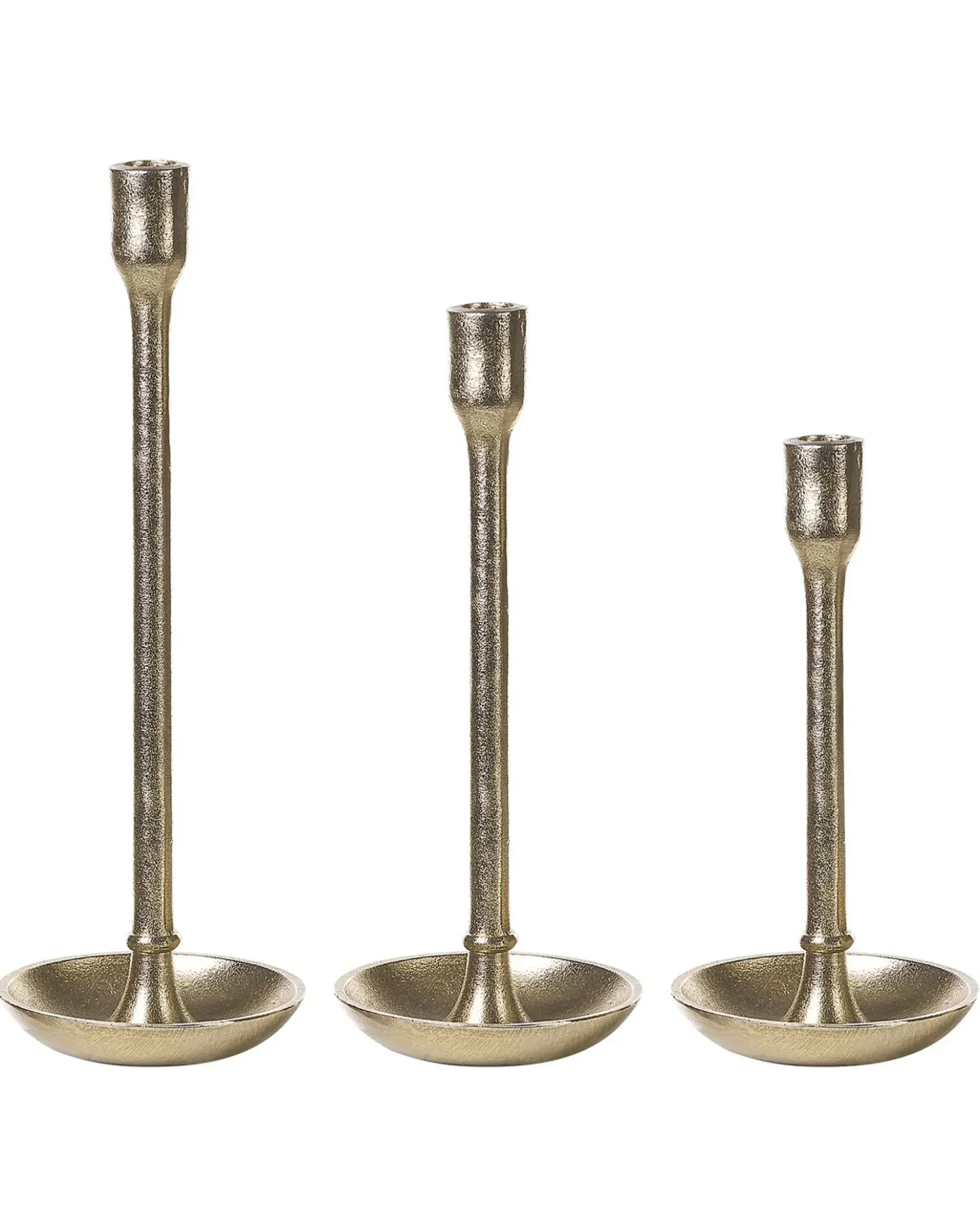 Set di 3 portacandele LIWUNG Metallo 27/33/38 cm Oro