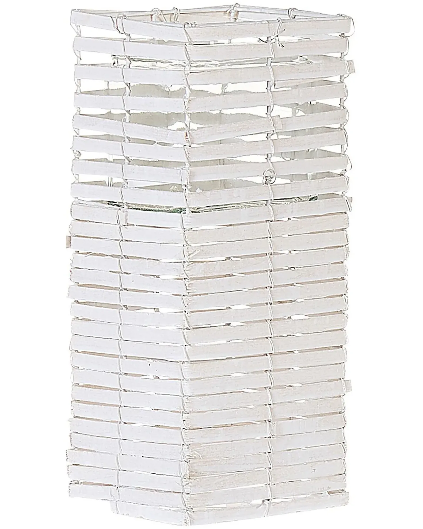 Set di 3 portacandele MAROLA Legno di pioppo 54/34/20 cm Bianco
