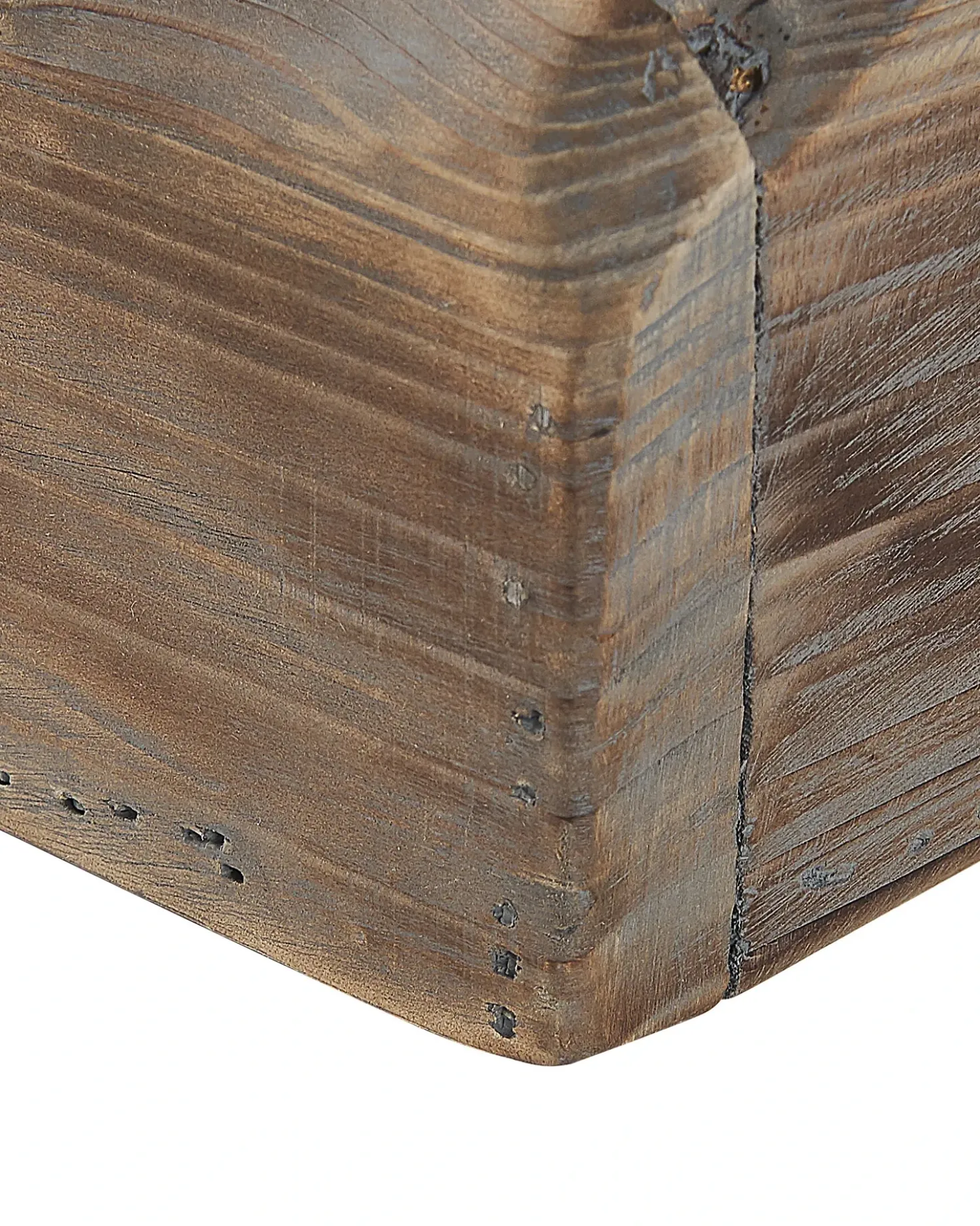 Set di 2 portacandele PLATEROS Legno di abete 15/12 cm Marrone scuro