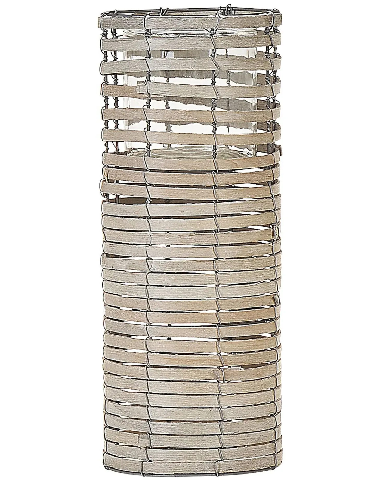 Set di 3 portacandele ROVARE Legno di pioppo 60/39/25 cm Grigio