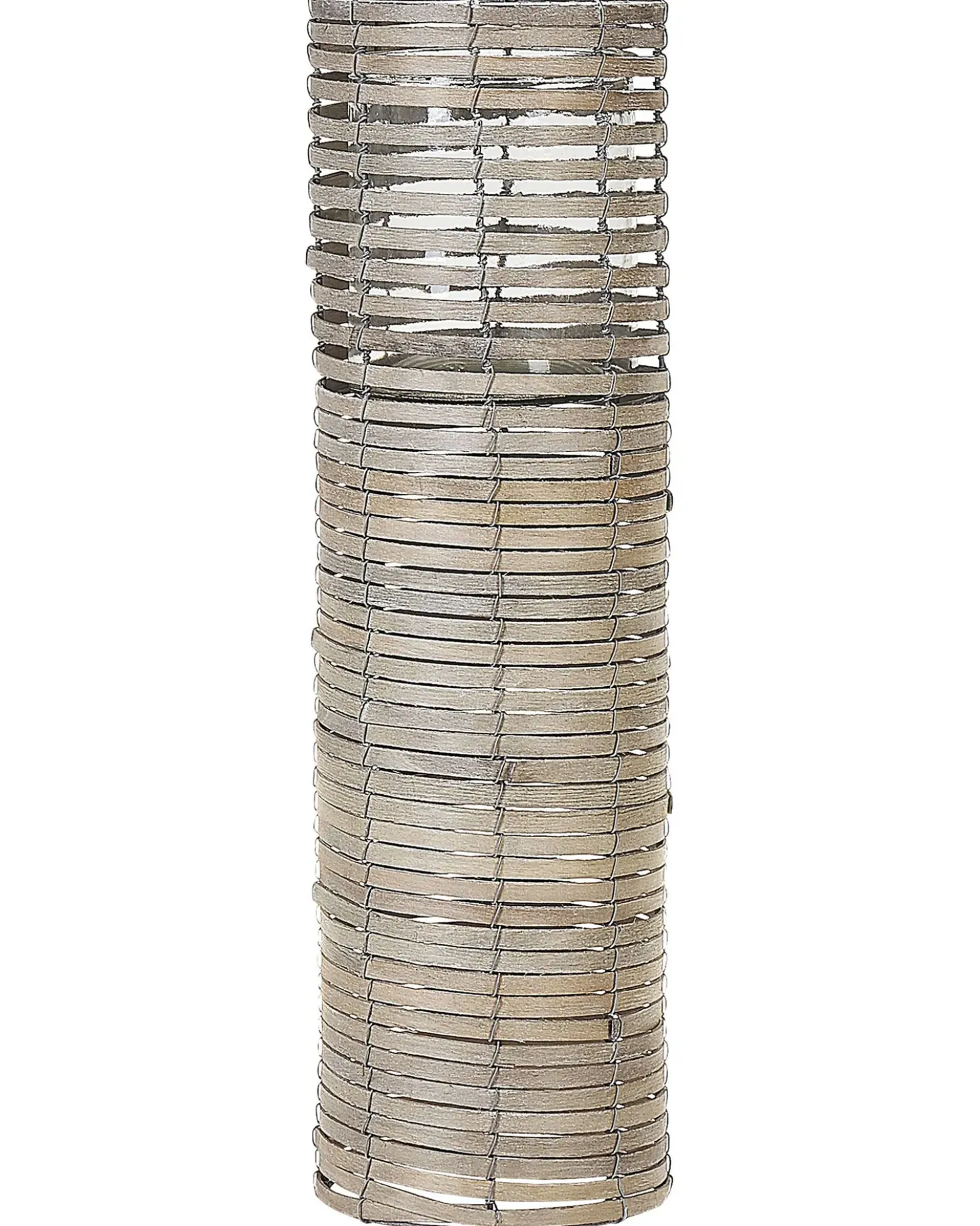 Set di 3 portacandele ROVARE Legno di pioppo 60/39/25 cm Grigio