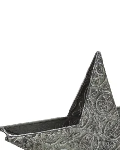 Set di 2 portacandele TORNIO Metallo 30/26 cm Argento