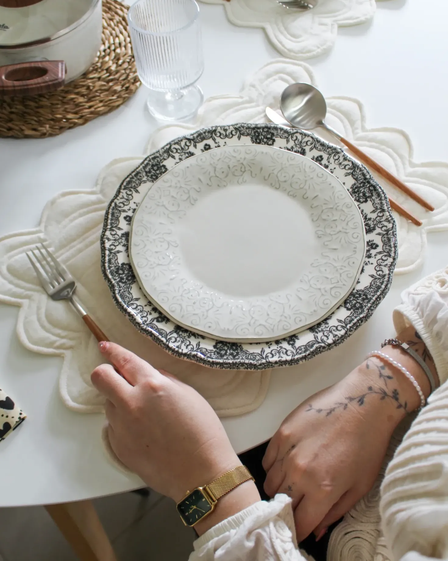 Set di 30 posate BAVETTE Argento