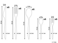Set di 30 posate FARFALLE Nero