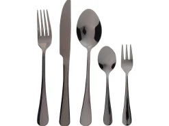 Set di 30 posate FUSILLI Nero