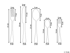 Set di 30 posate FUSILLI Nero