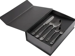 Set di 30 posate FUSILLI Nero