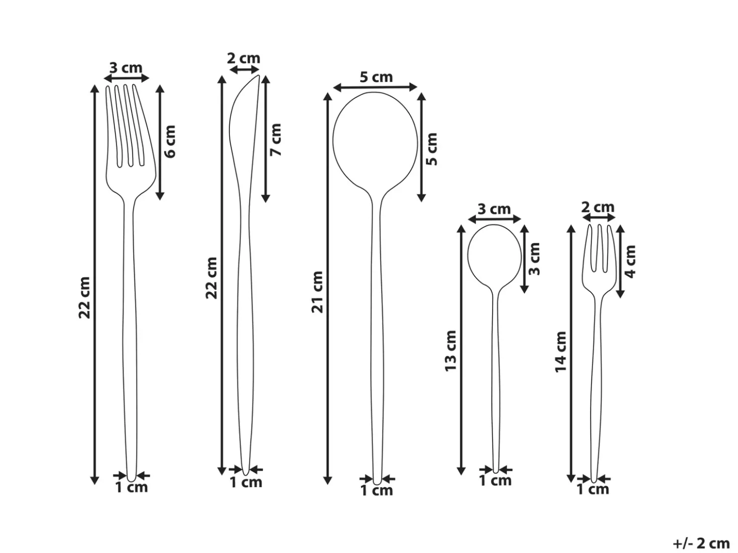 Set di 30 posate RIGATONI Nero