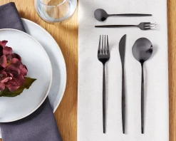 Set di 30 posate RIGATONI Nero