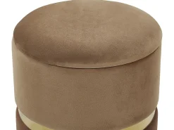 Set di 2 pouf contenitore WICHITA Velluto Marrone