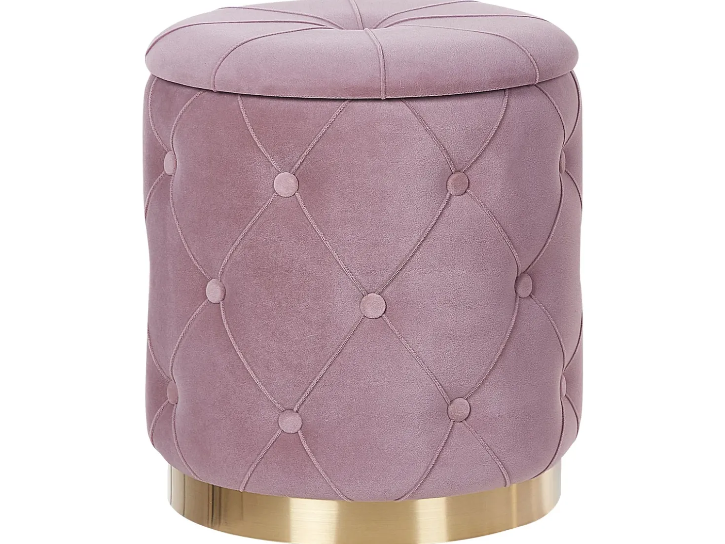 Set di 2 pouf contenitore PUEBLO Velluto Rosa
