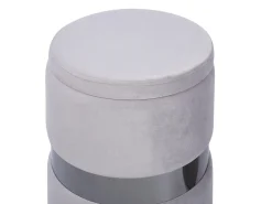 Set di 2 pouf contenitore DORIS Velluto Grigio chiaro