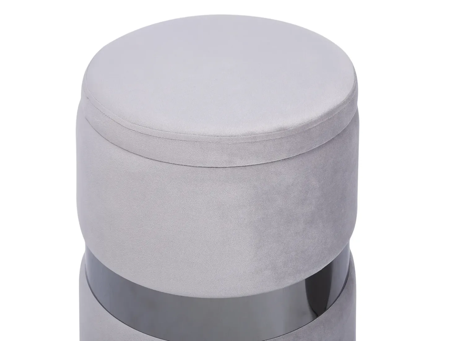 Set di 2 pouf contenitore DORIS Velluto Grigio chiaro