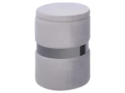 Set di 2 pouf contenitore DORIS Velluto Grigio chiaro