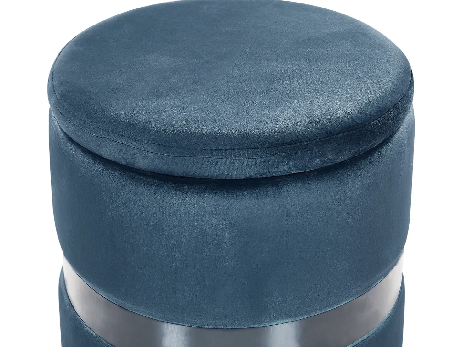 Set di 2 pouf contenitore DORIS Velluto Blu
