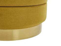 Set di 2 pouf contenitore GARLAND Velluto Senape