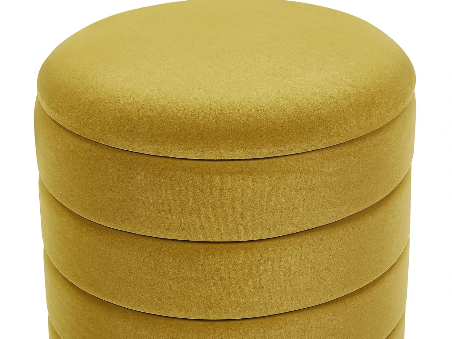Set di 2 pouf contenitore GARLAND Velluto Senape