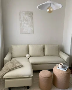 Set di 2 pouf contenitore BEREA Bouclé Marrone chiaro