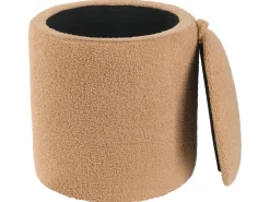 Set di 2 pouf contenitore BEREA Bouclé Marrone chiaro