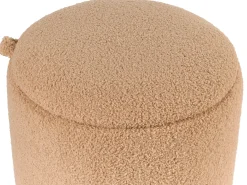 Set di 2 pouf contenitore BEREA Bouclé Marrone chiaro