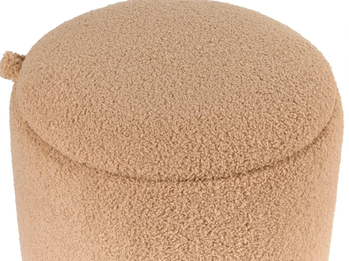 Set di 2 pouf contenitore BEREA Bouclé Marrone chiaro