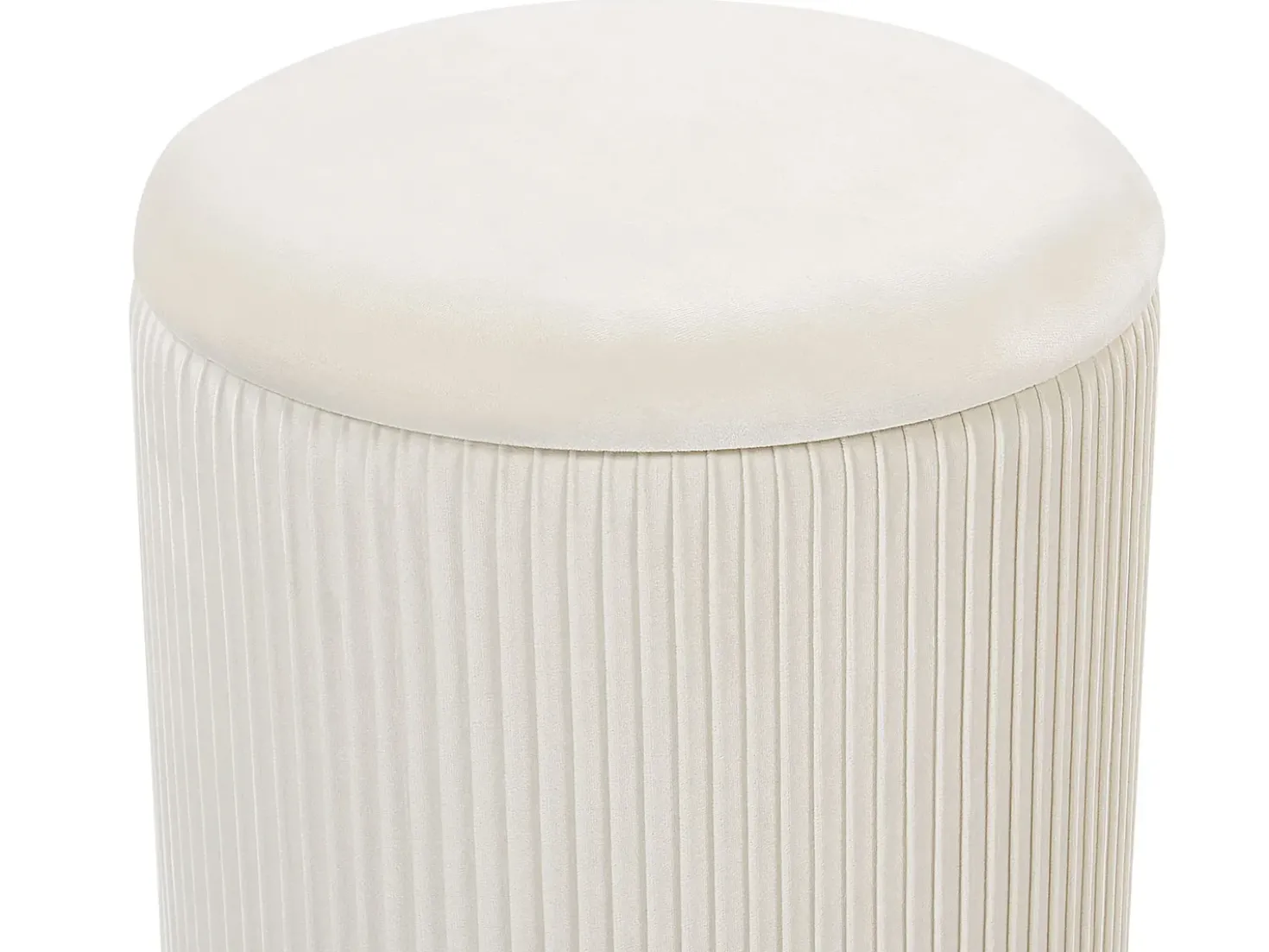 Set di 2 pouf contenitore MIRAMAR Velluto Bianco